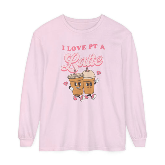 I Love PT a Latte Long Sleeve Comfort Colors T-Shirt