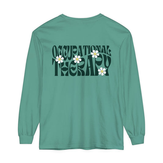 OT Retro Daisy Long Sleeve Comfort Colors T-shirt