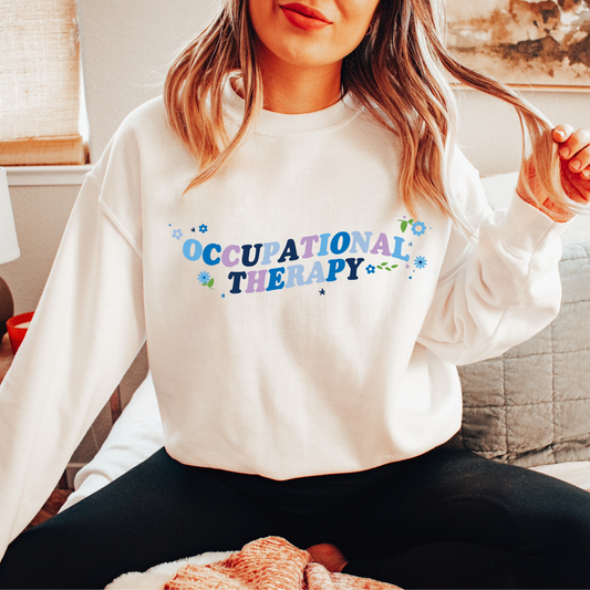 Occupational Therapy Flowers Crewneck Sweatshirt