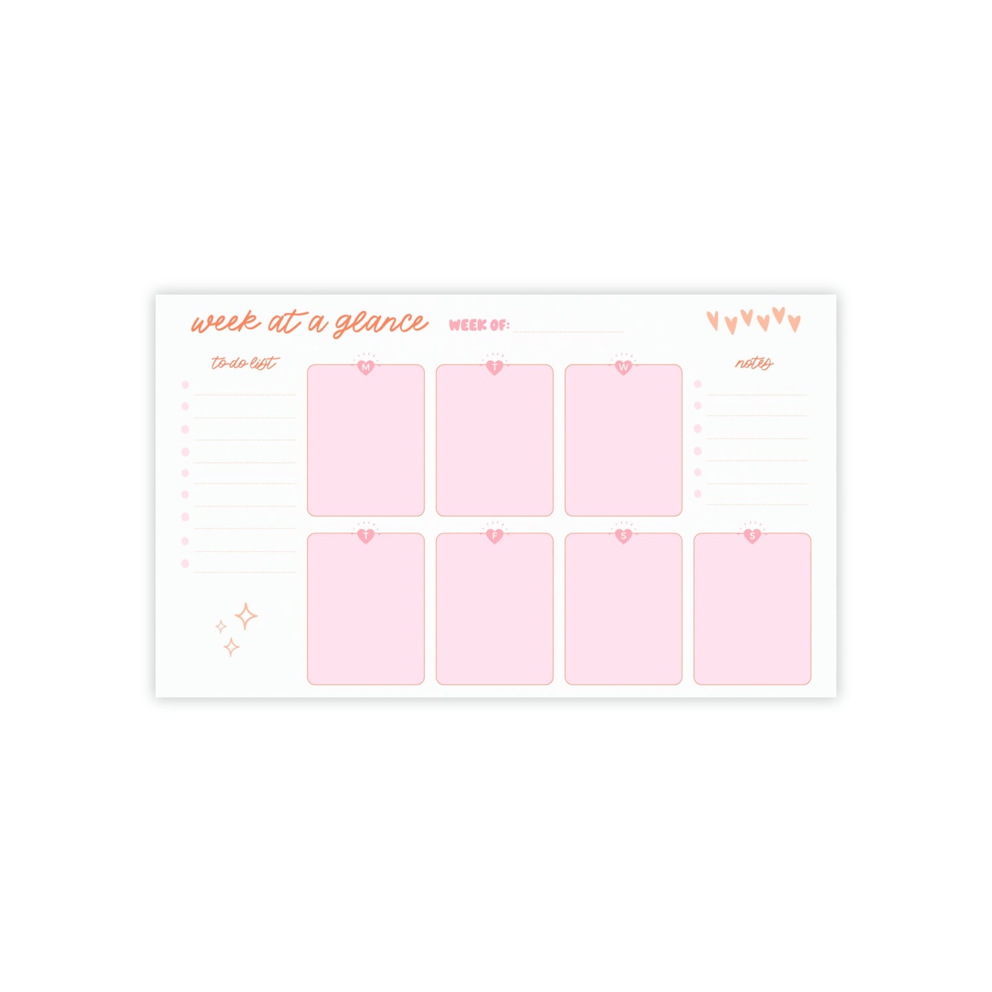 Week at a Glance Post-it® Note Pad 10 x 6