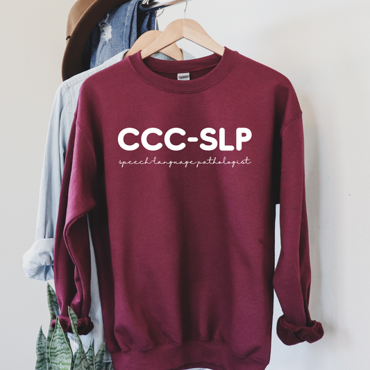 CCC-SLP Crewneck Sweatshirt | White Font