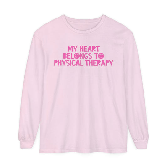 My Heart Belongs to PT Long Sleeve Comfort Colors T-Shirt