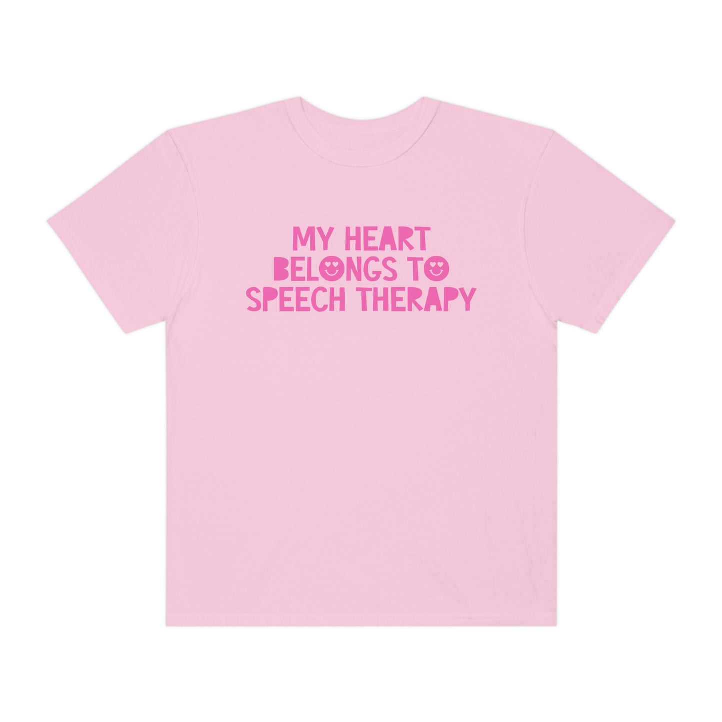 My Heart Belongs to Speech Therapy Tonal Comfort Colors T-Shirt