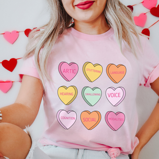 Candy Hearts Speech Scope Jersey T-Shirt