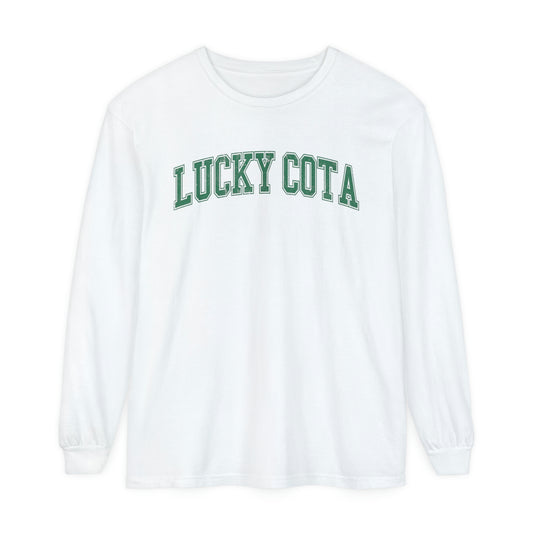 Lucky COTA Distressed Long Sleeve Comfort Colors T-Shirt