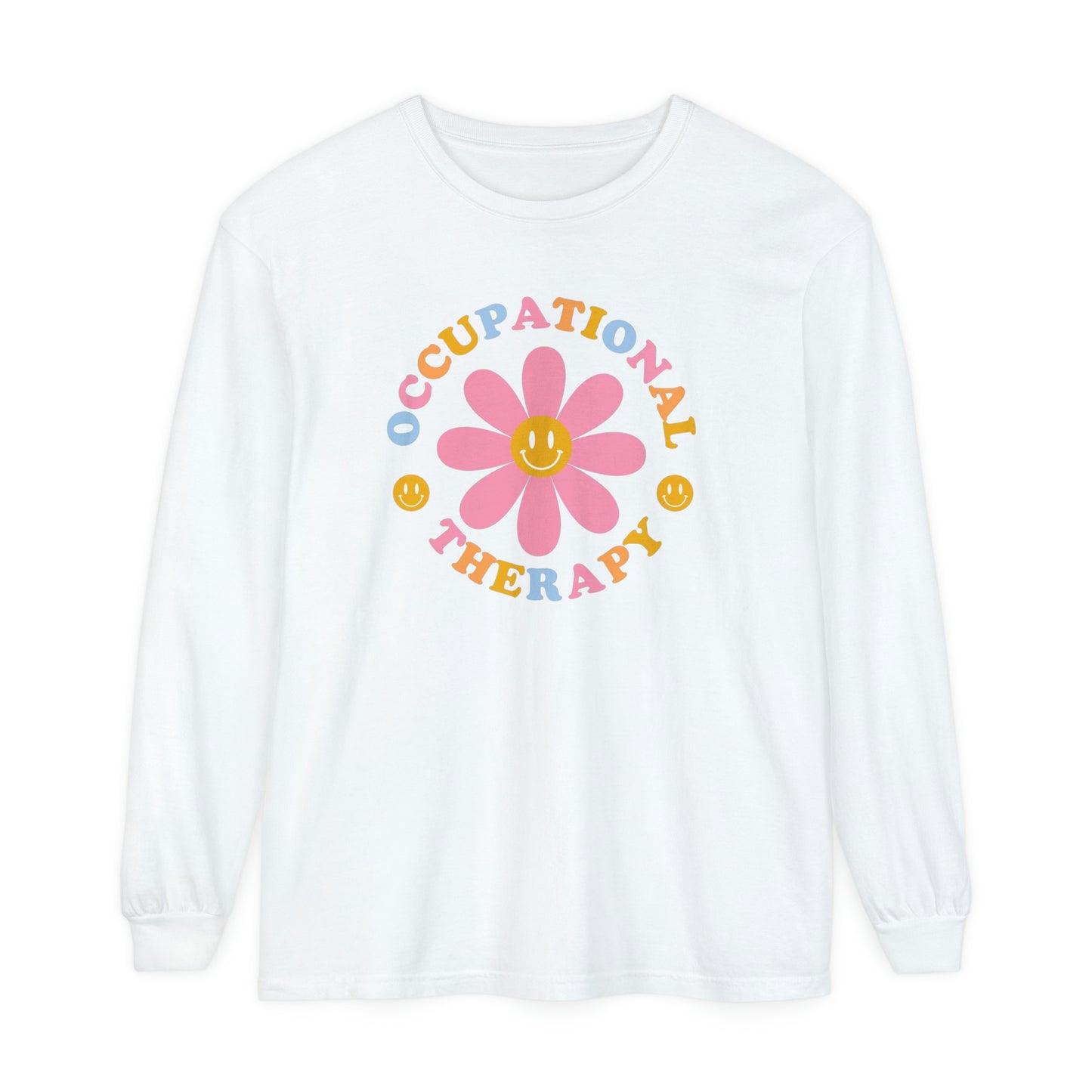 Occupational Therapy Daisy Long Sleeve Comfort Colors T-Shirt