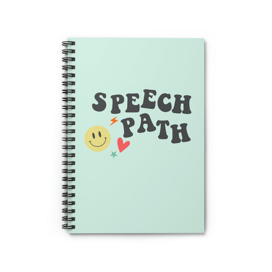 Speech Path Spiral Ruled Line Notebook