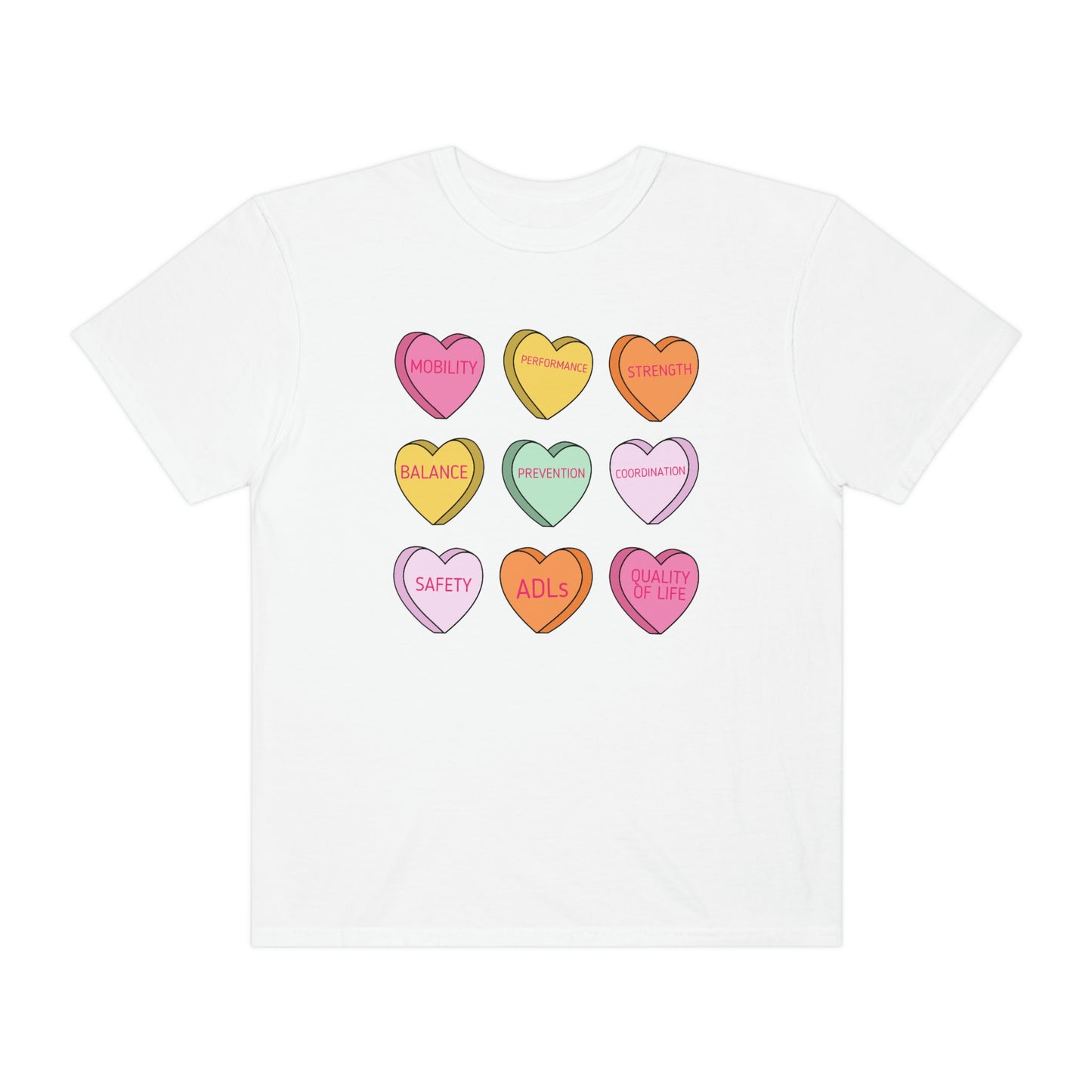 PT Scope Candy Hearts Comfort Colors T-Shirt