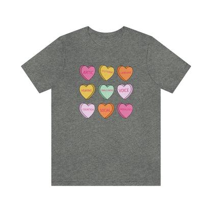 Candy Hearts Speech Scope Jersey T-Shirt