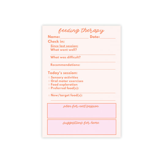 Feeding Therapy Post-it® Note Pads 4 x 6