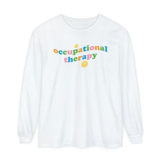 Occupational Therapy Wavy Long Sleeve Comfort Colors T-Shirt