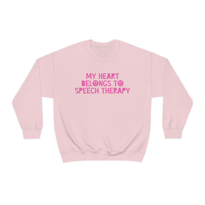 My Heart Belongs to Speech Therapy Crewneck Sweatshirt