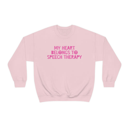 My Heart Belongs to Speech Therapy Crewneck Sweatshirt